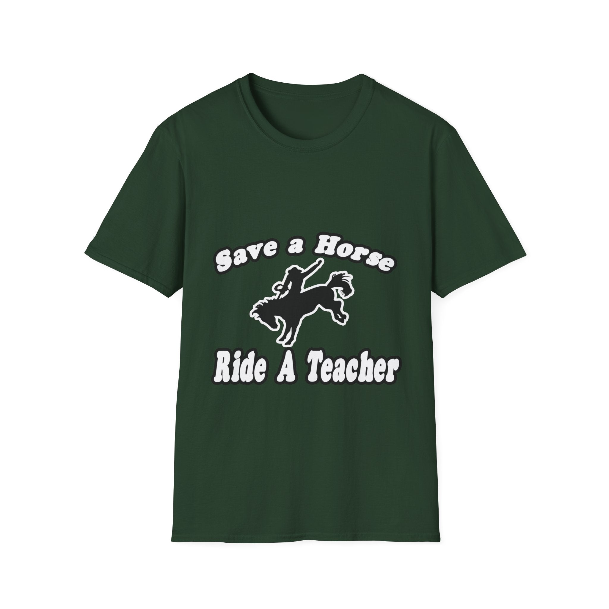 save horse ride teacher - Unisex Softstyle T-Shirt