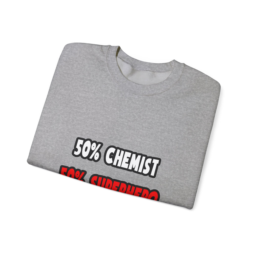 Half Chemist ... Half Superhero - Unisex Heavy Blend™ Crewneck Sweatshirt