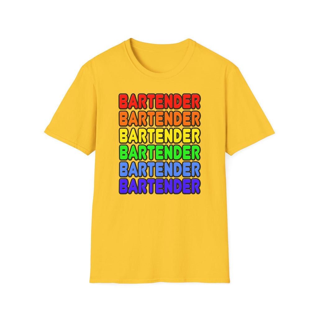Rainbow Bartender - Unisex Softstyle T-Shirt