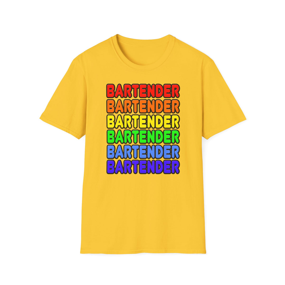 Rainbow Bartender - Unisex Softstyle T-Shirt