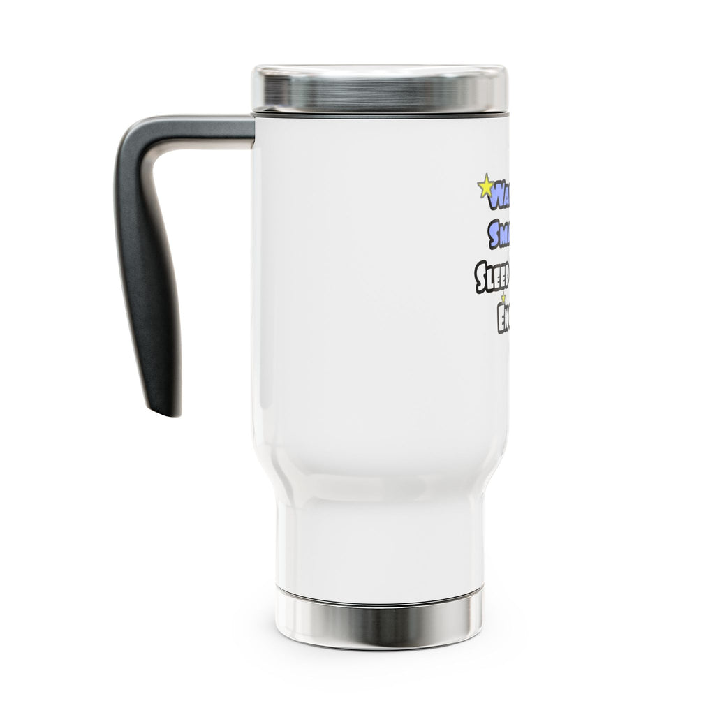 Wake Up Smarter...Sleep With an Engineer - Stainless Steel Travel Mug with Handle, 14oz