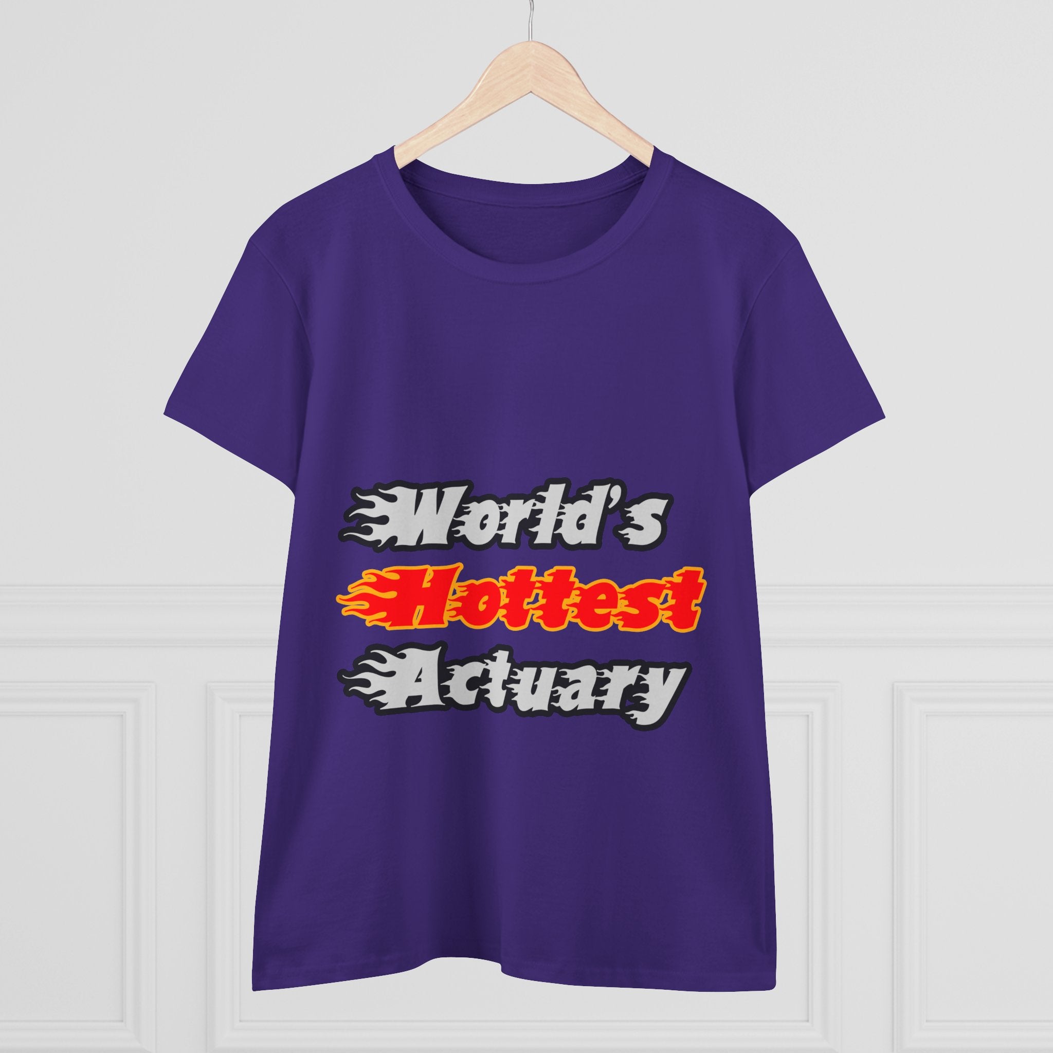 World's Hottest Actuary - Women's Midweight Cotton Tee