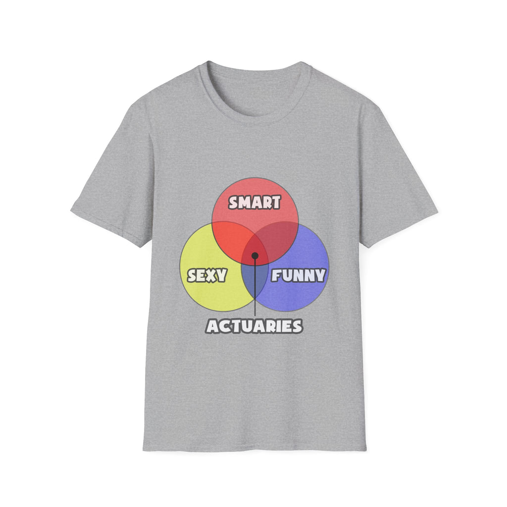Venn Diagram .. Actuaries - Unisex Softstyle T-Shirt
