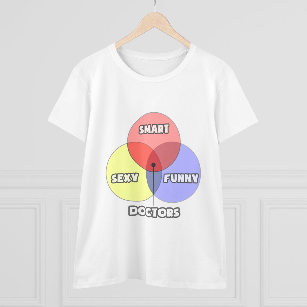 Venn Diagram .. Doctors - Women's Midweight Cotton Tee