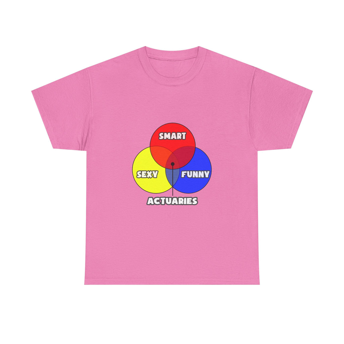 Venn Diagram .. Actuaries - Unisex Heavy Cotton Tee
