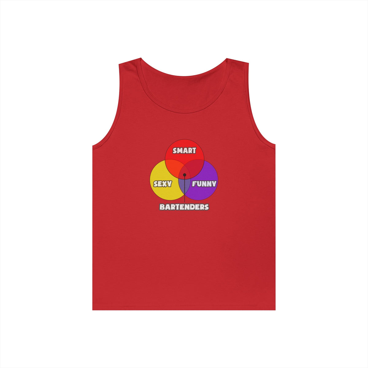 Venn Diagram .. Bartenders - Unisex Heavy Cotton Tank Top