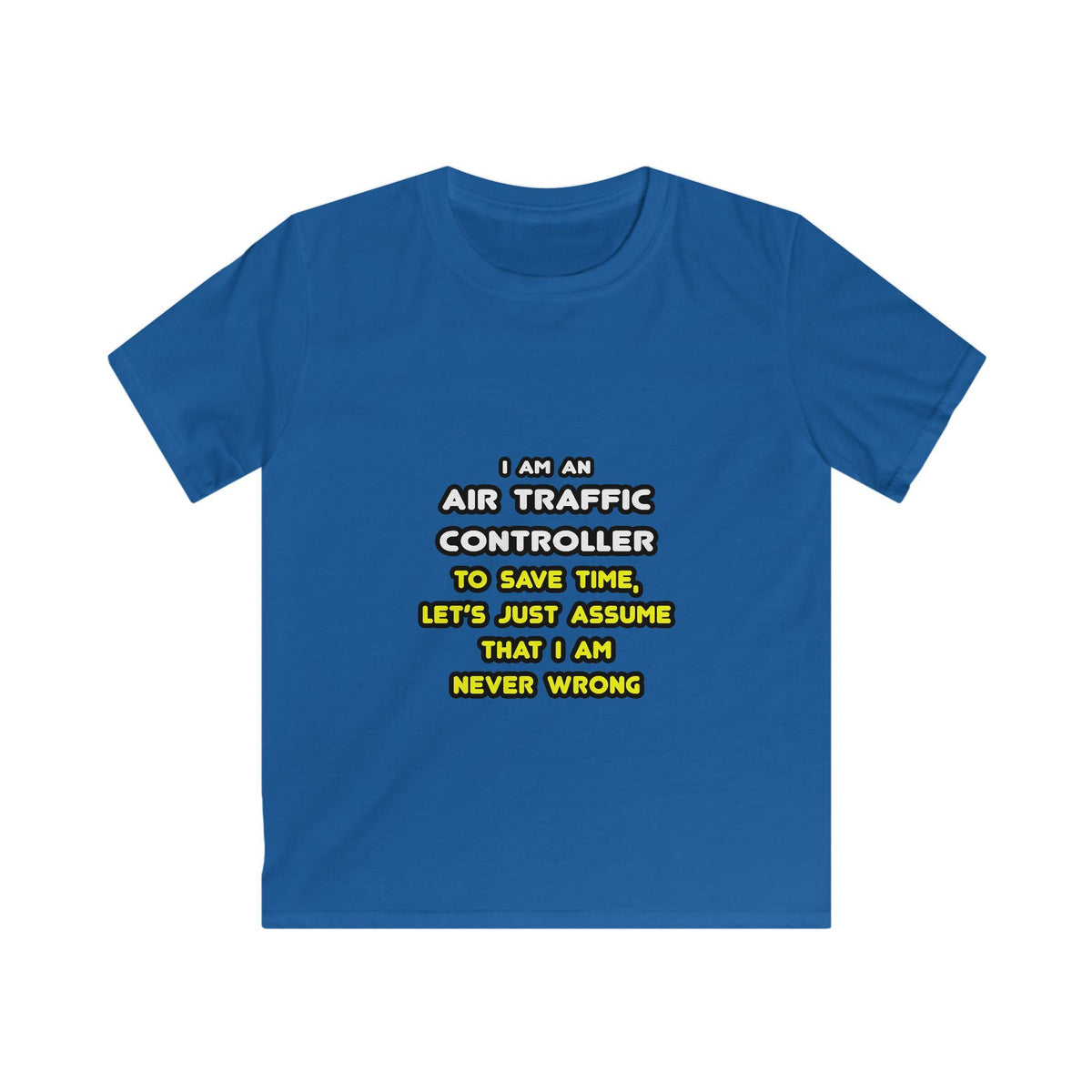 Funny Air Traffic Controller T Shirts - Kids Softstyle Tee