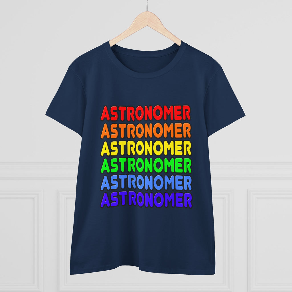 Rainbow Astronomer - Women's Midweight Cotton Tee