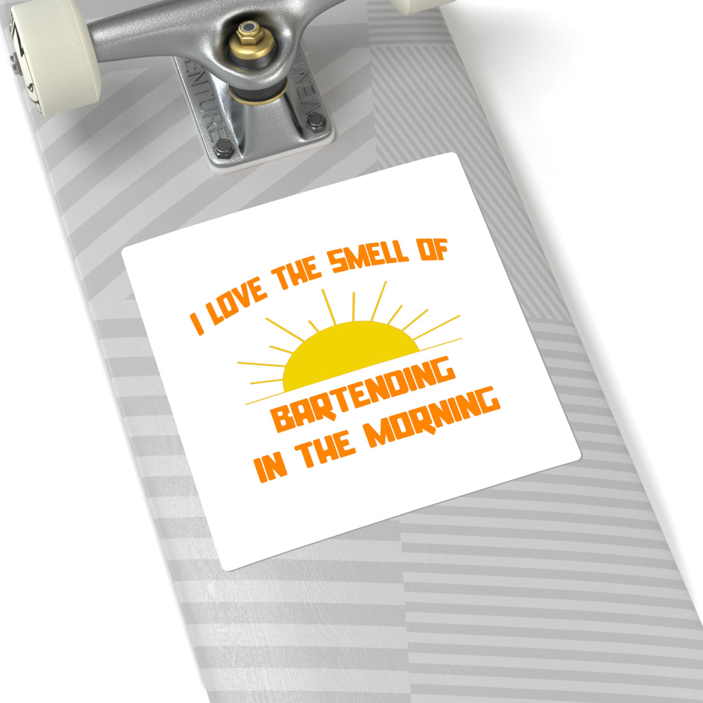 Smell of Bartending in the Morning - Square Stickers