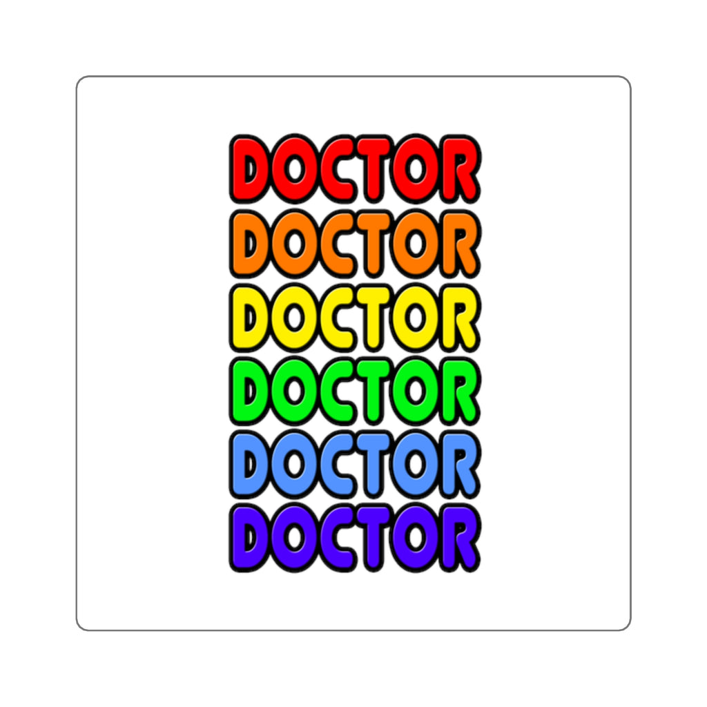 Rainbow Doctor - Square Stickers