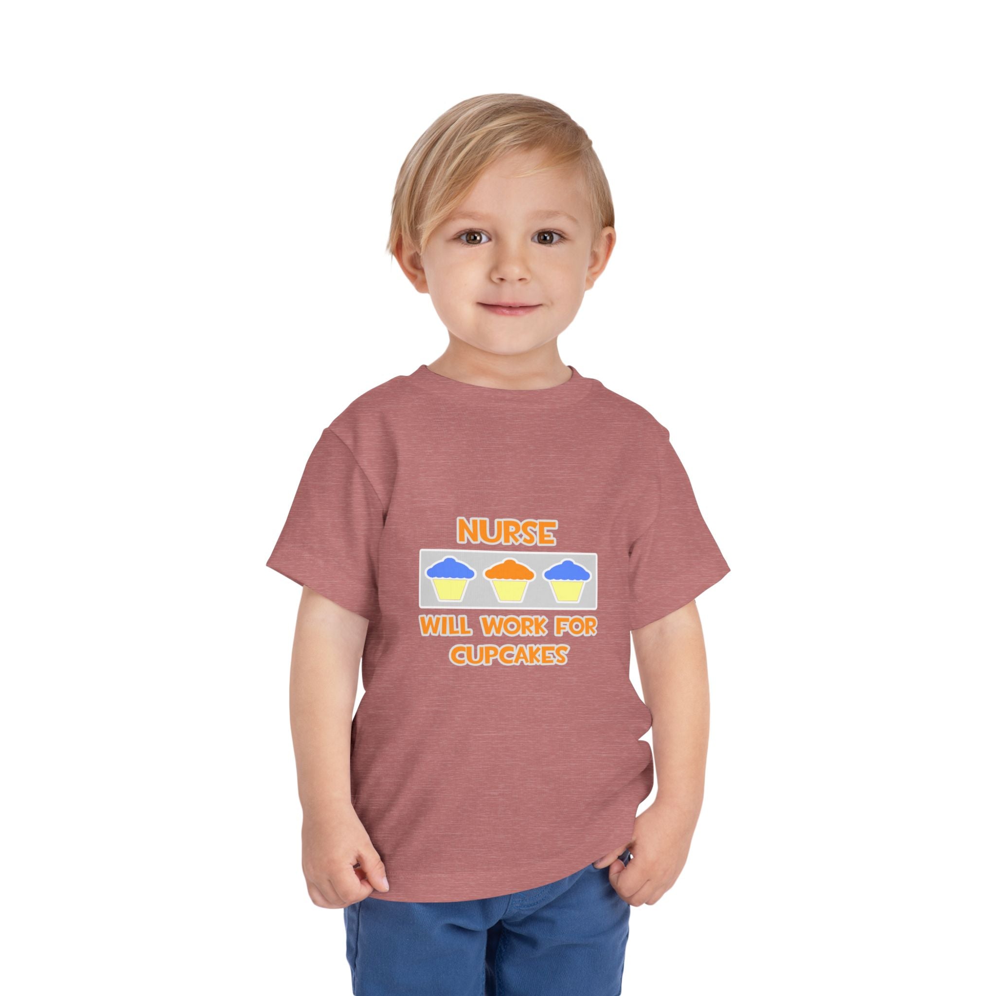 Nurse ... Will Work For Cupcakes - Toddler Short Sleeve Tee