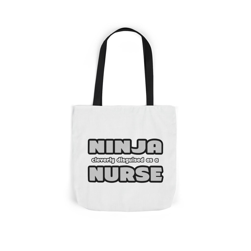 Ninja Cleverly Disguised As A Nurse - Canvas Tote Bag, 5-Color Straps