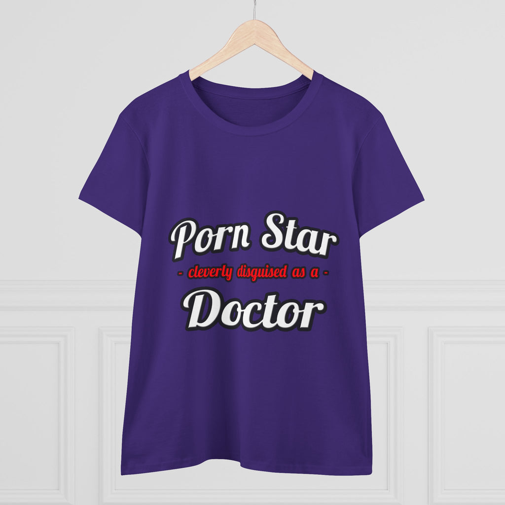 Porn Star...Doctor - Women's Midweight Cotton Tee