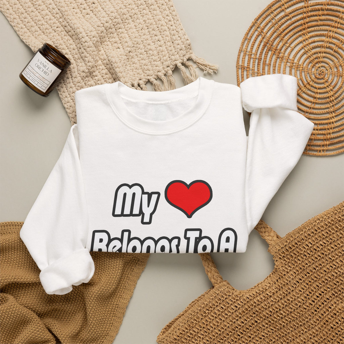 My Heart Belongs To A Doctor - Unisex Heavy Blend™ Crewneck Sweatshirt