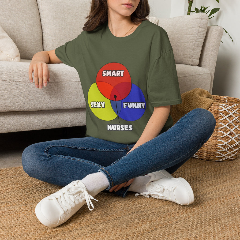 Venn Diagram .. Nurses - Unisex Softstyle T-Shirt