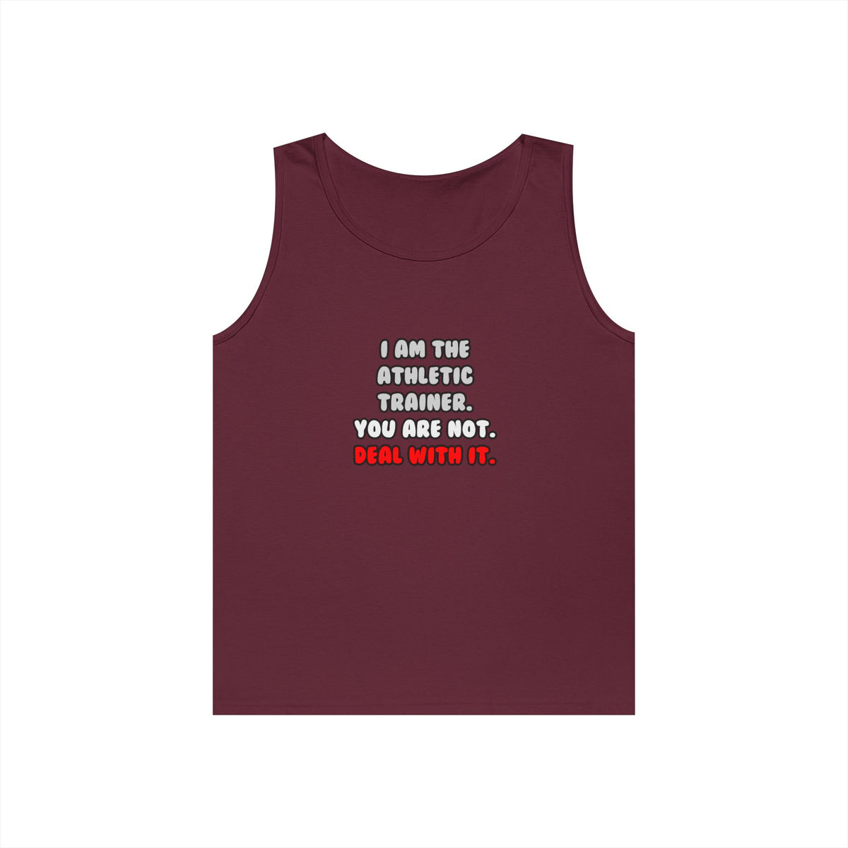 Deal With It ... Funny Athletic Trainer - Unisex Heavy Cotton Tank Top