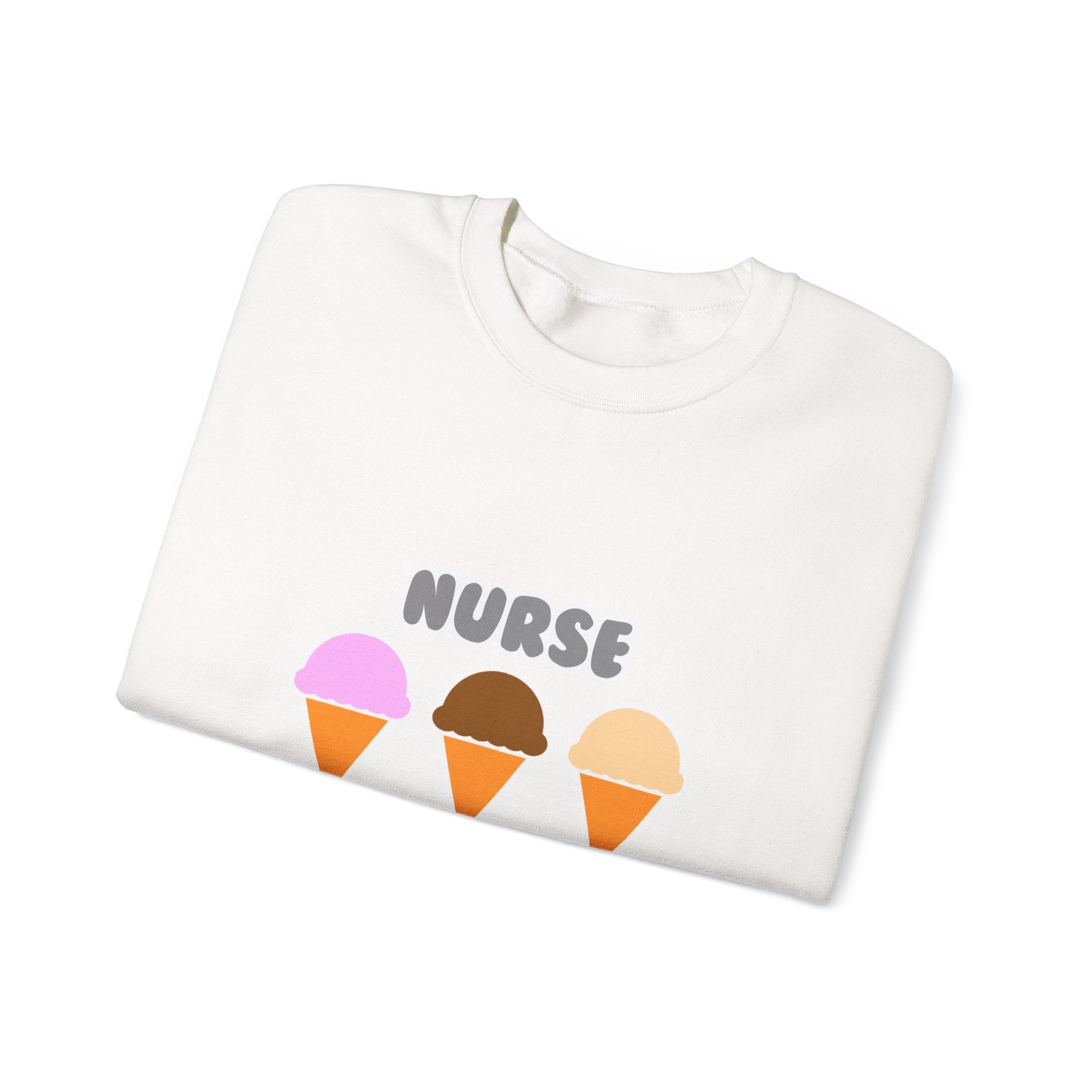 Nurse ... Will Work For Ice Cream - Unisex Heavy Blend™ Crewneck Sweatshirt