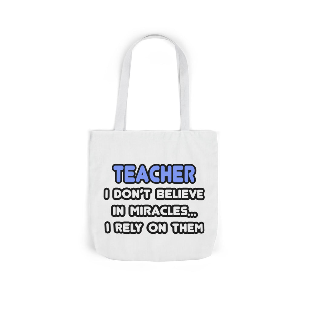 Miracles and Teachers - Canvas Tote Bag, 5-Color Straps