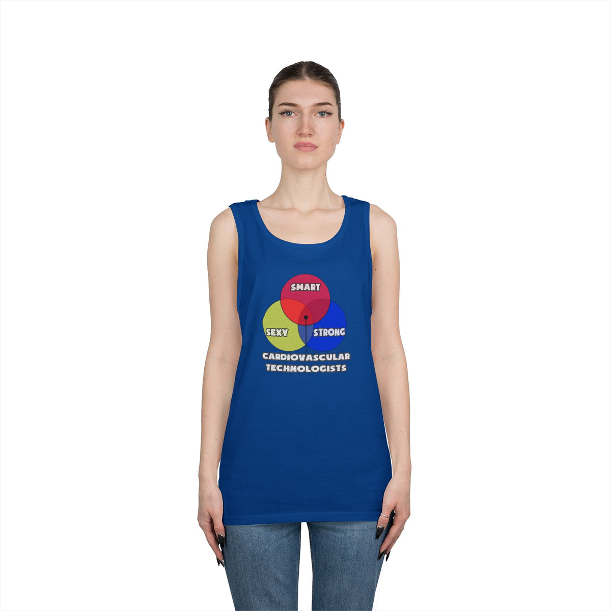 Venn Diagram .. Cardiovascular Technologists - Unisex Heavy Cotton Tank Top