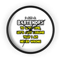 Funny Bartender T Shirts and Gifts - Wall Clock
