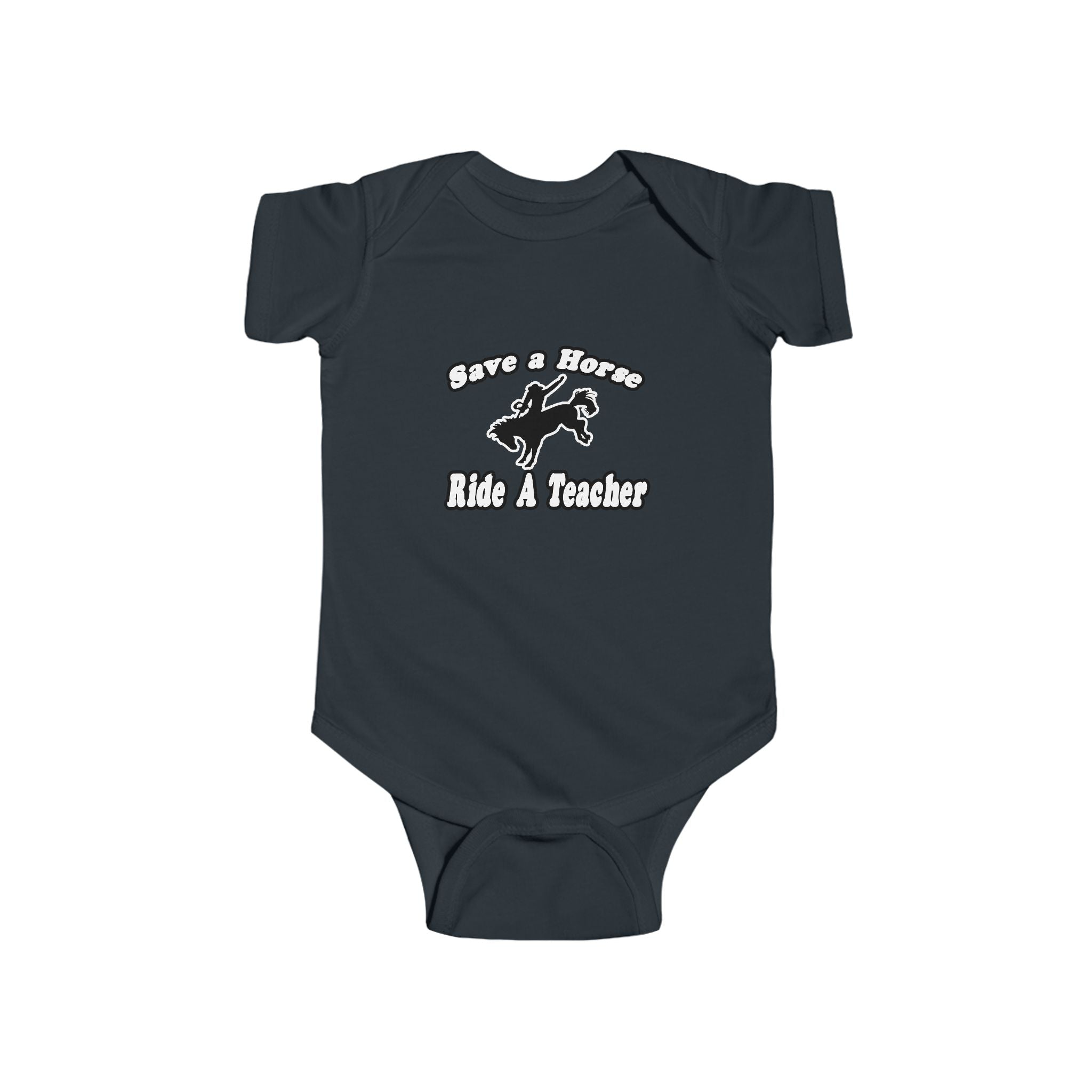 save horse ride teacher - Infant Fine Jersey Bodysuit
