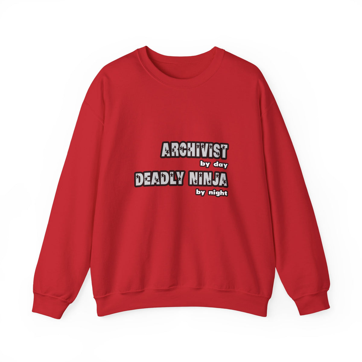 Archivist By Day...Deadly Ninja By Night - Unisex Heavy Blend™ Crewneck Sweatshirt