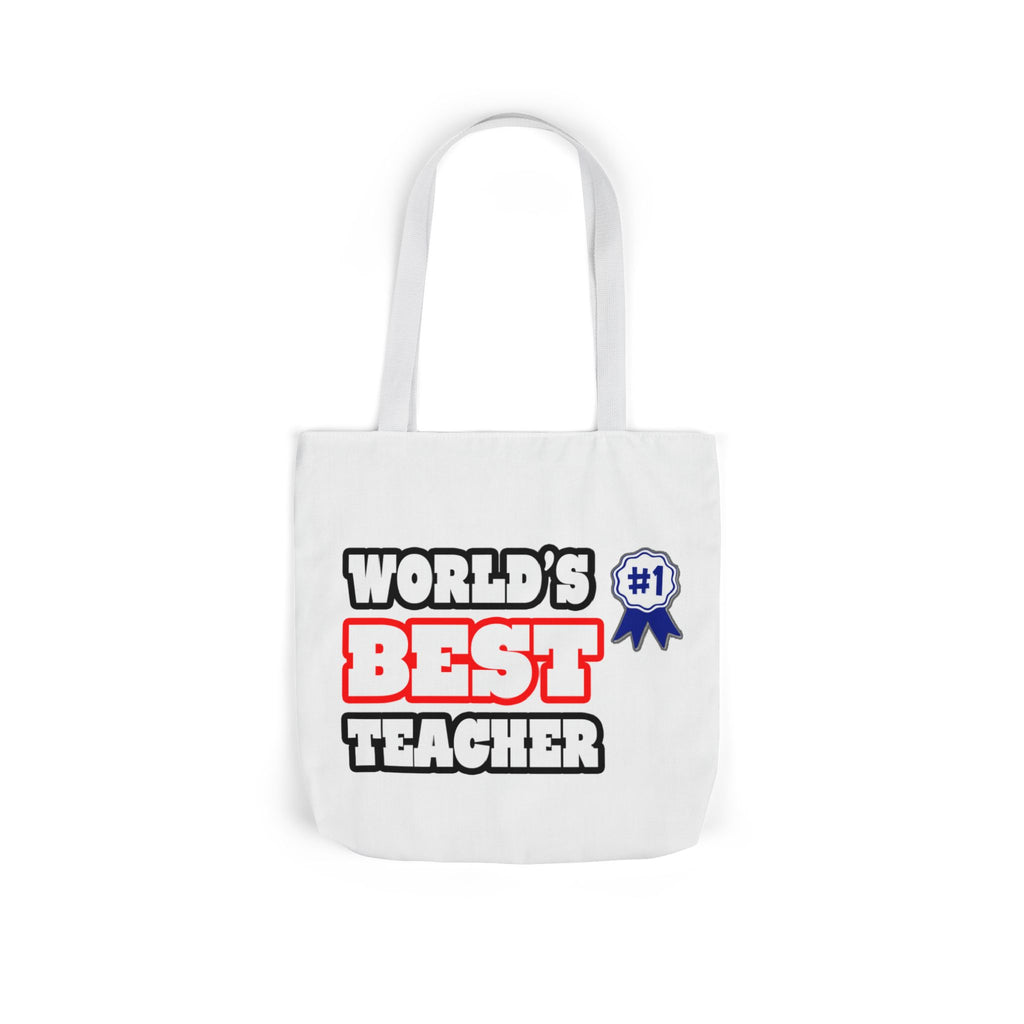 World's Best Teacher - Canvas Tote Bag, 5-Color Straps