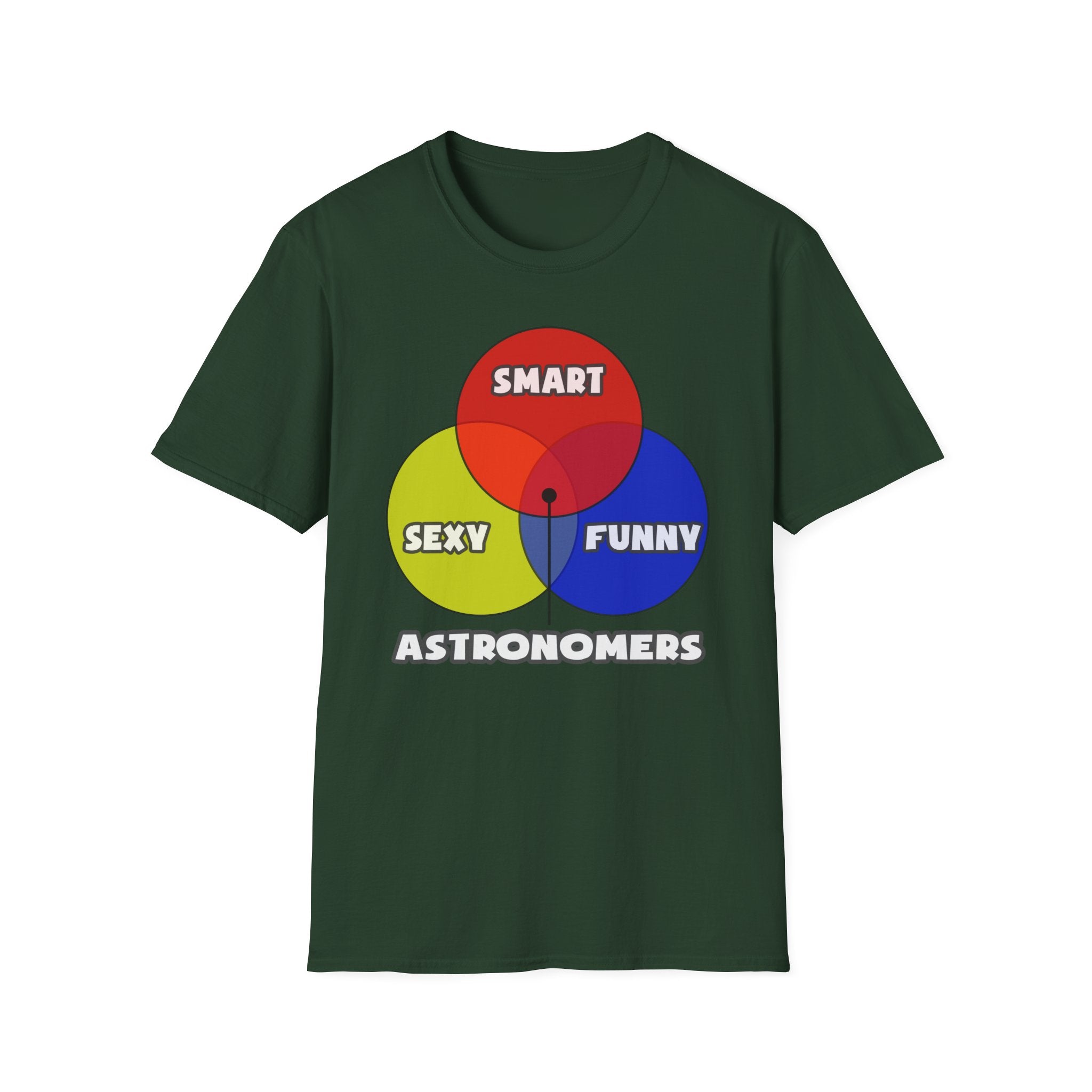 Venn Diagram .. Astronomers - Unisex Softstyle T-Shirt