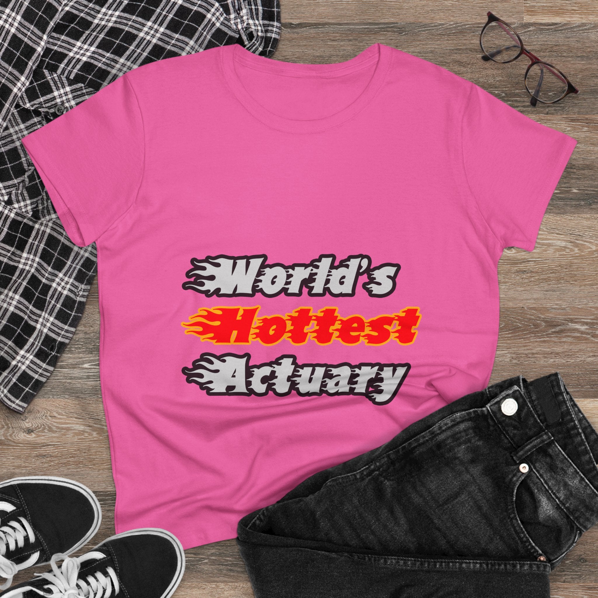 World's Hottest Actuary - Women's Midweight Cotton Tee