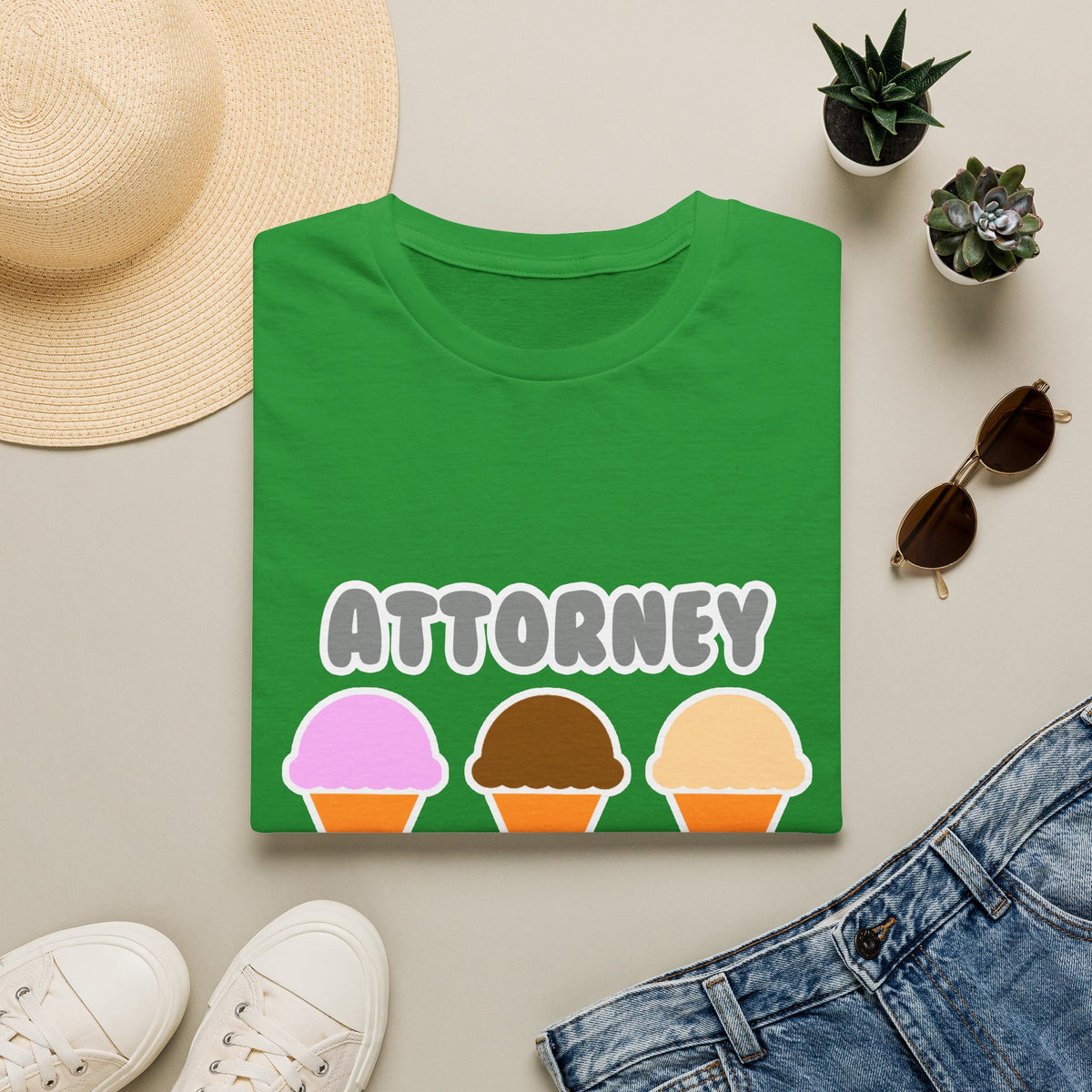 Attorney ... Will Work For Ice Cream - Unisex Softstyle T-Shirt