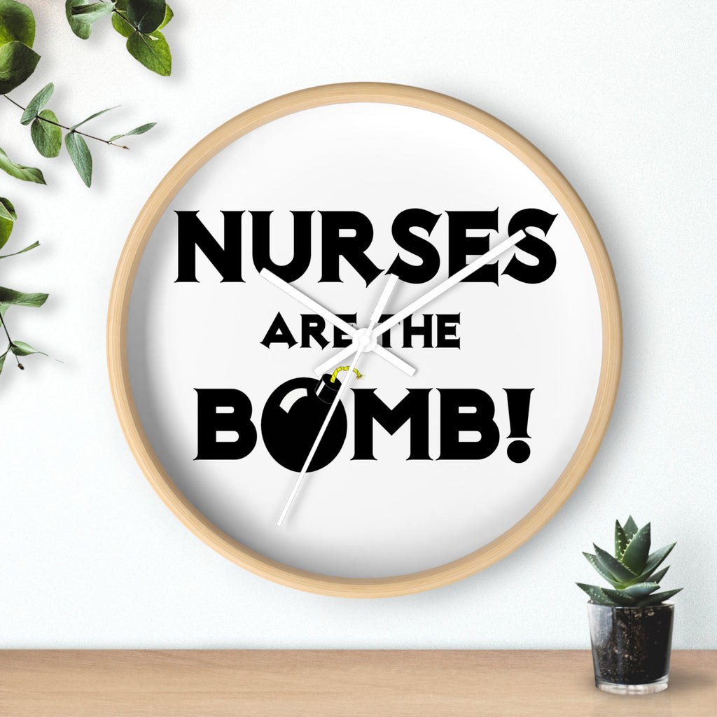 Nurses Are The Bomb! (2) - Wall Clock