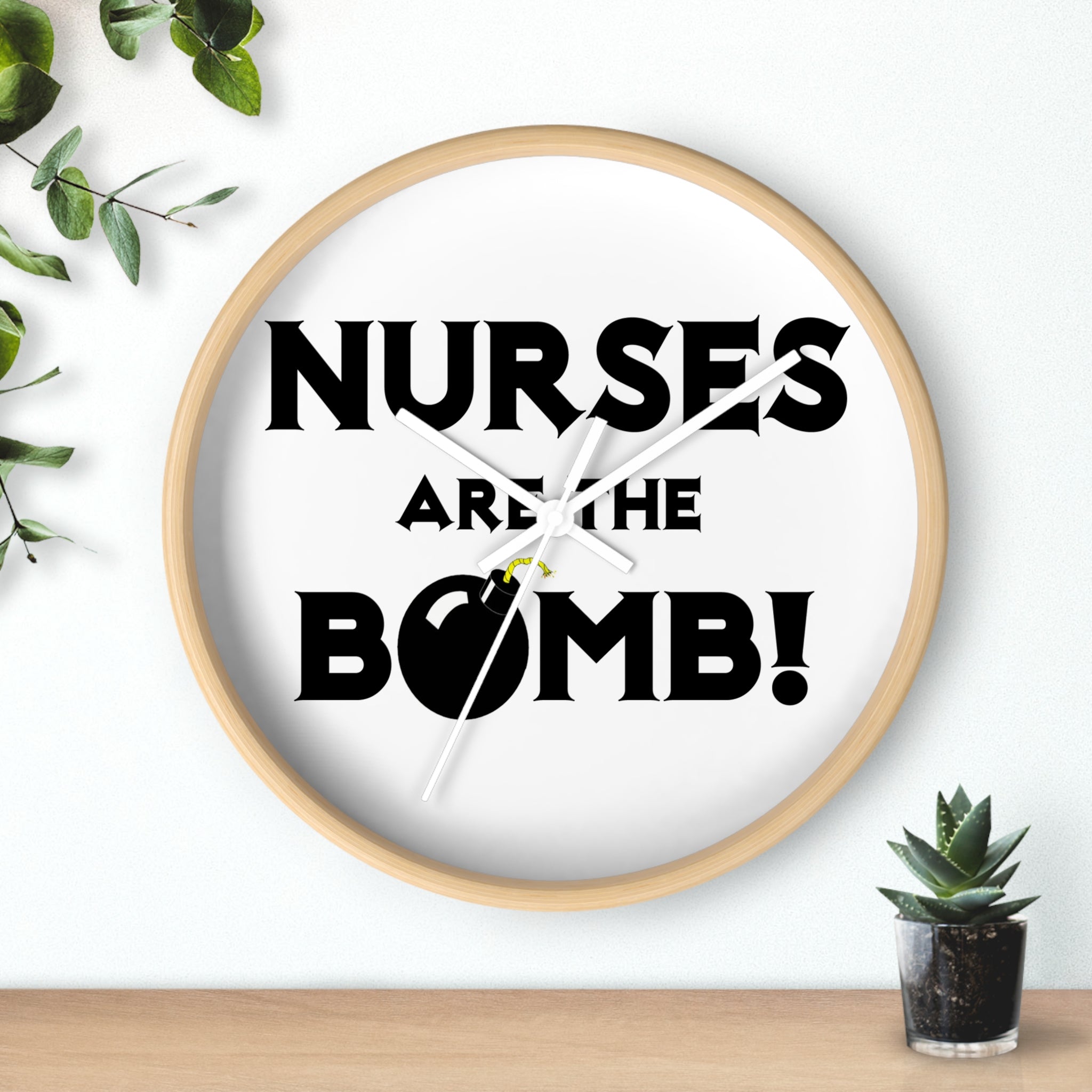 Nurses Are The Bomb! (2) - Wall Clock