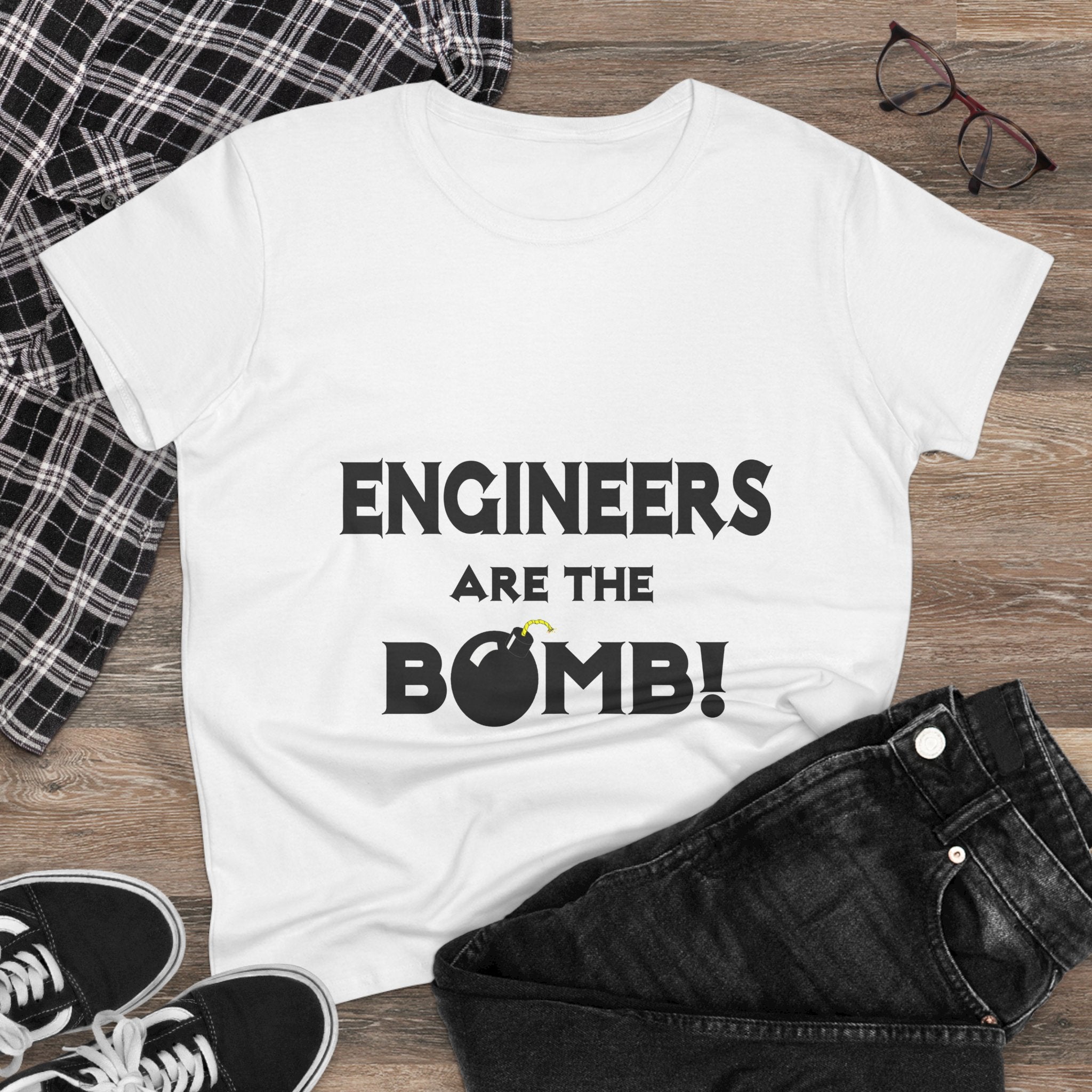 Engineers Are The Bomb! (2) - Women's Midweight Cotton Tee