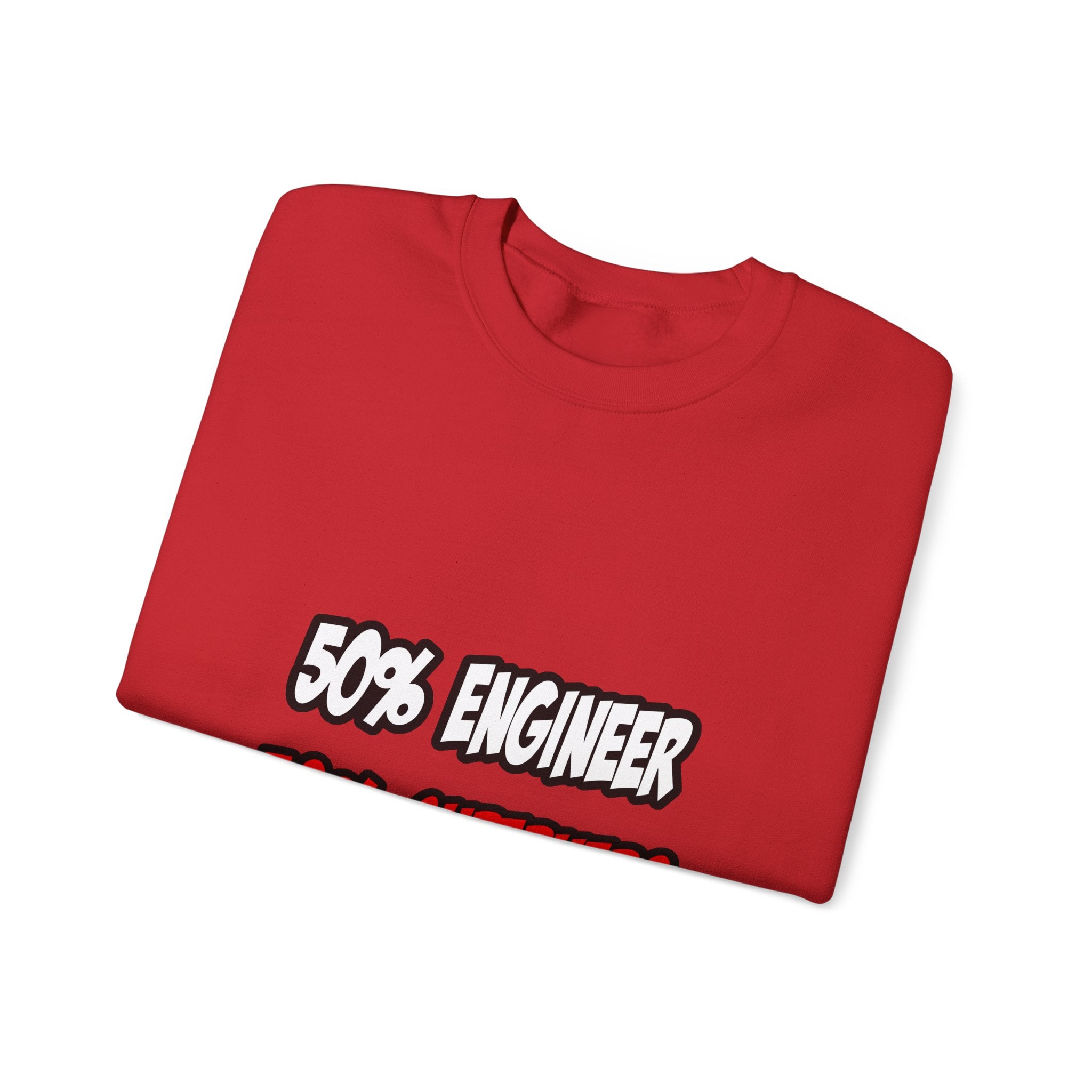 Half Engineer...Half Superhero - Unisex Heavy Blend™ Crewneck Sweatshirt