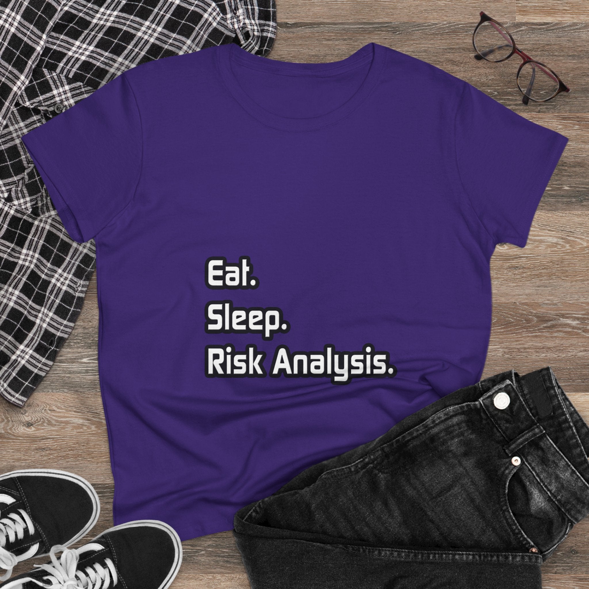 Eat. Sleep. Risk Analysis - Women's Midweight Cotton Tee