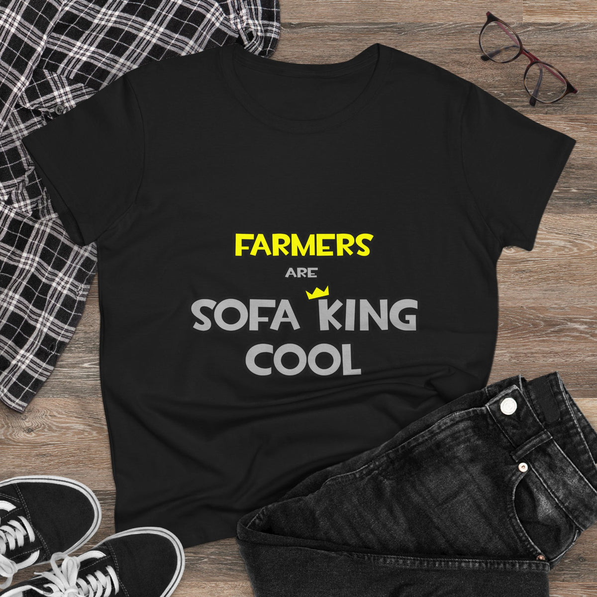 Farmers Are Sofa King Cool - Women's Midweight Cotton Tee