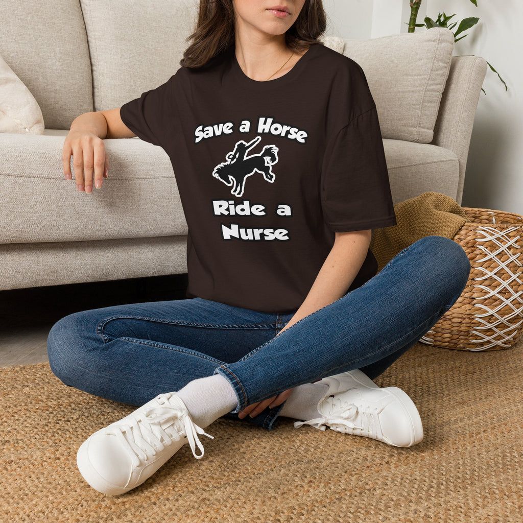 Save a Horse .. Ride a Nurse - Unisex Softstyle T-Shirt