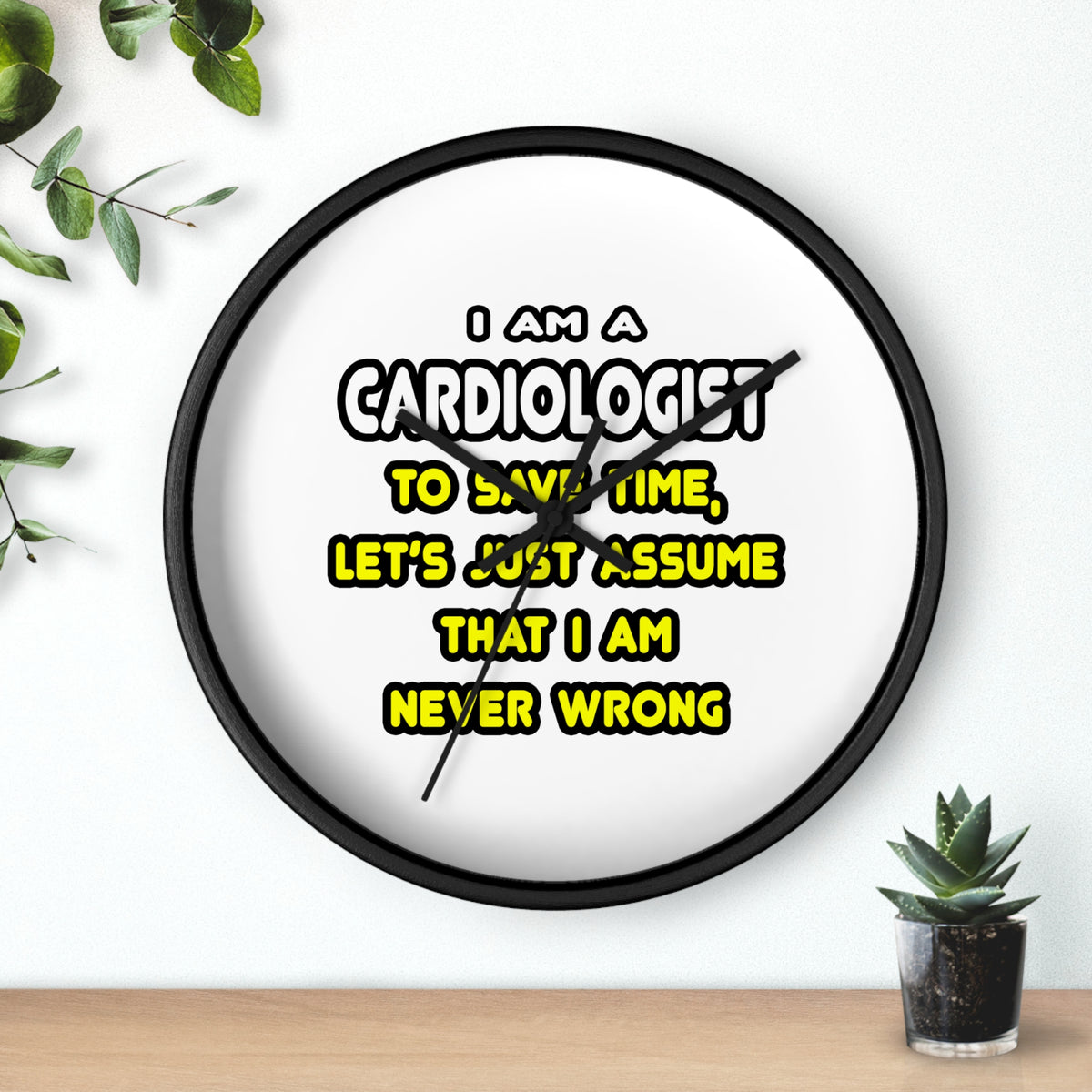 Funny Cardiologist T Shirts and Gifts - Wall Clock