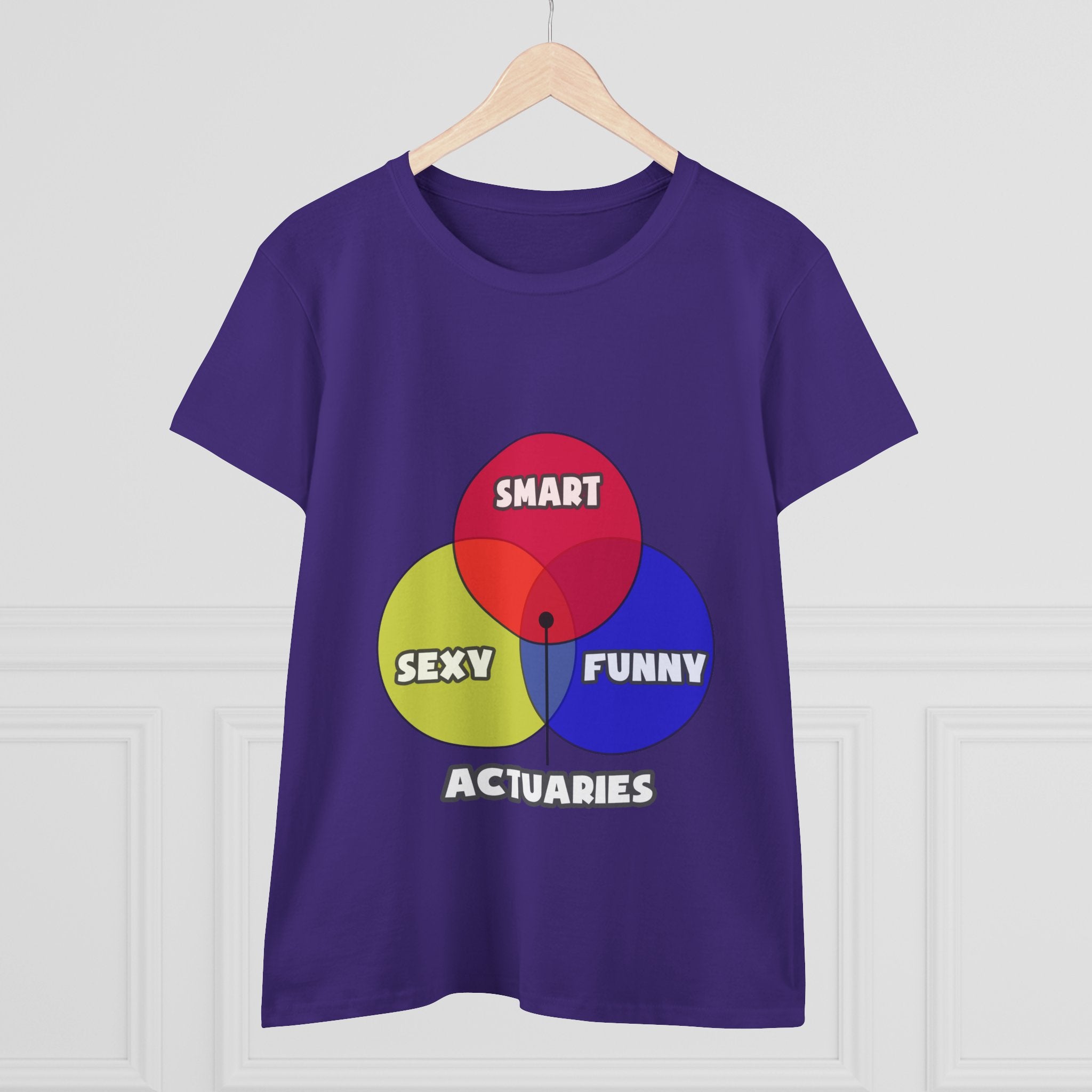 Venn Diagram .. Actuaries - Women's Midweight Cotton Tee