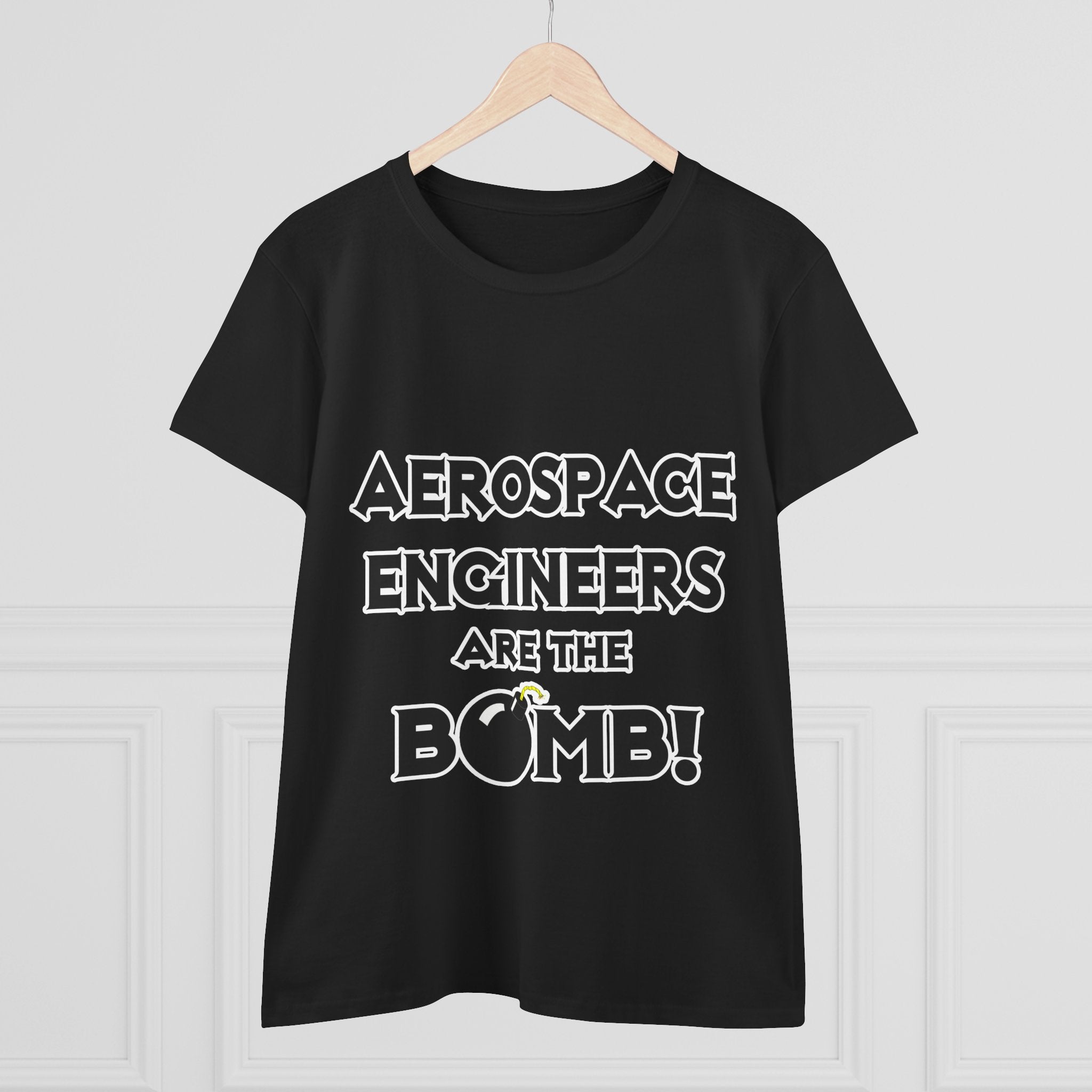 Aerospace Engineers Are The Bomb! - Women's Midweight Cotton Tee