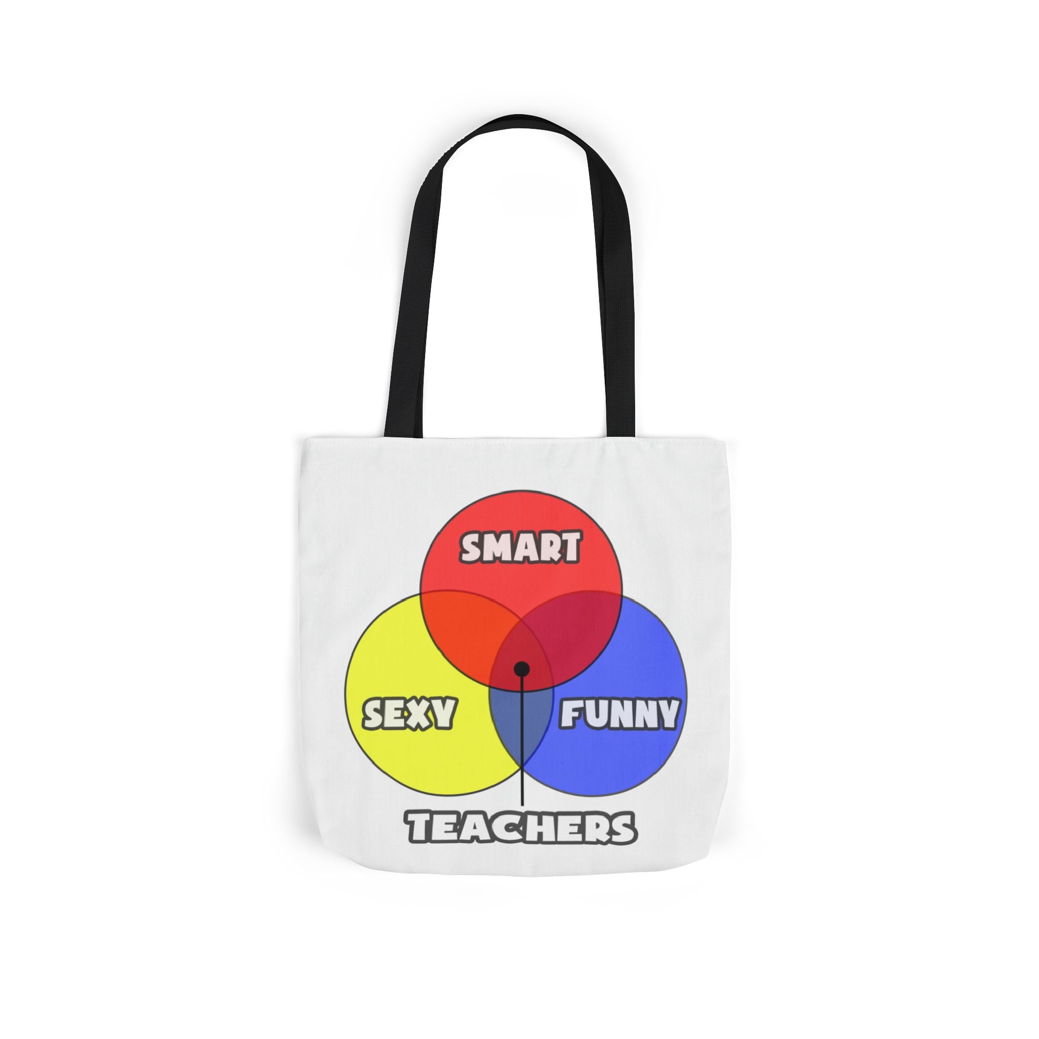 Venn Diagram .. Teachers - Canvas Tote Bag, 5-Color Straps