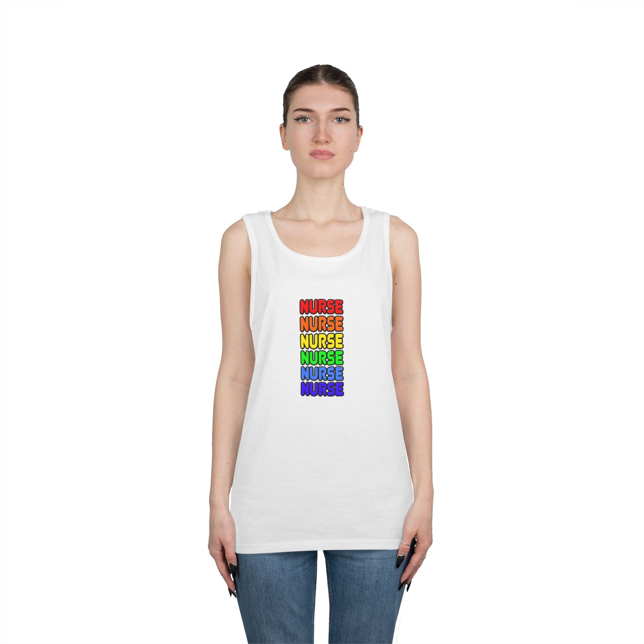 Rainbow Nurse - Unisex Heavy Cotton Tank Top