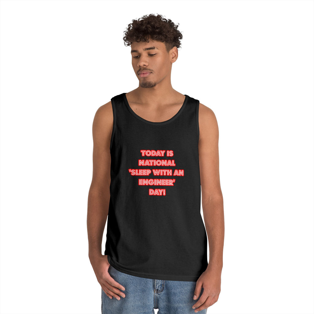 National 'Sleep With an Engineer' Day - Unisex Heavy Cotton Tank Top