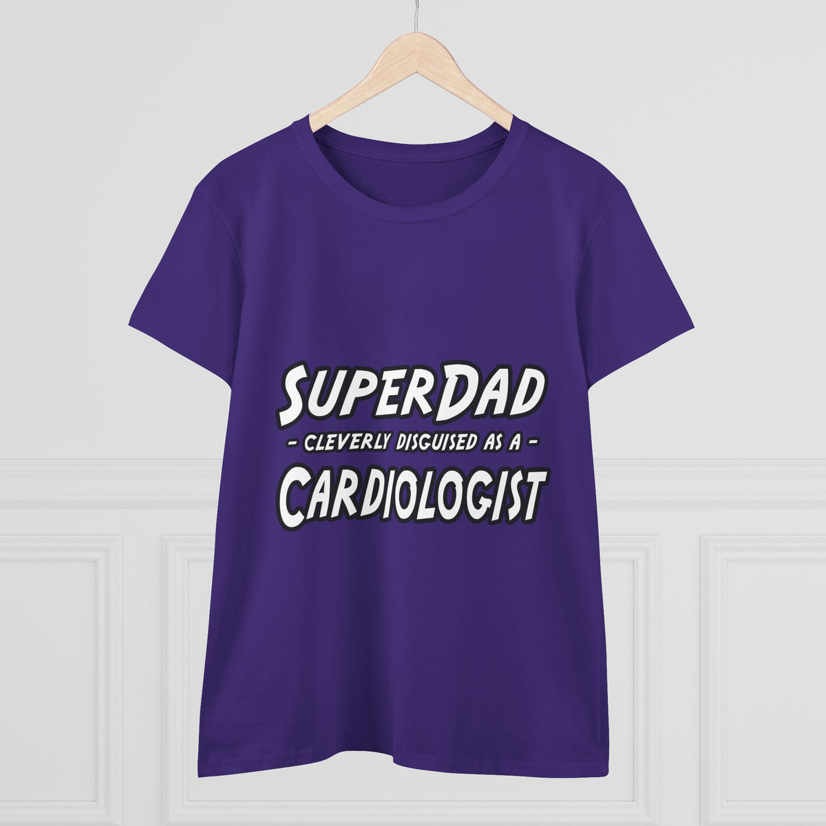 SuperDad...Cardiologist - Women's Midweight Cotton Tee