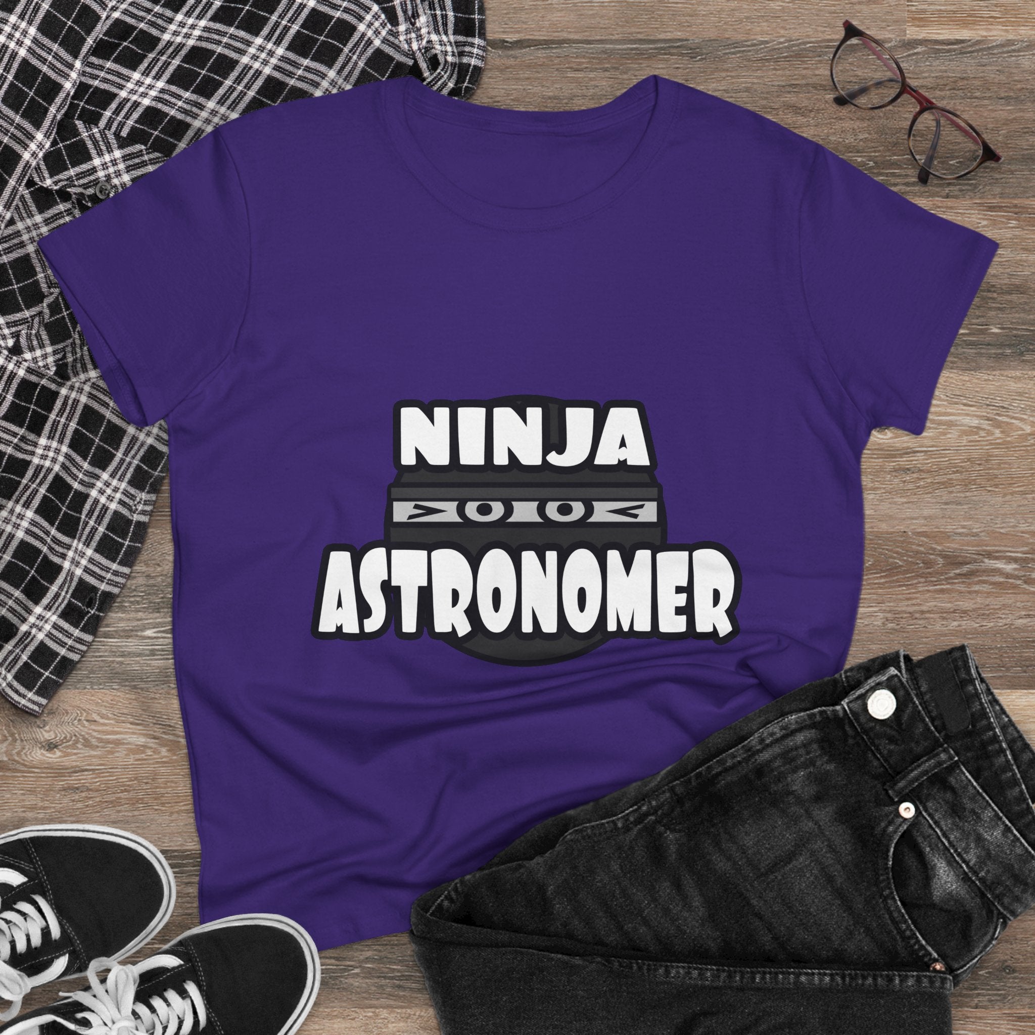 Ninja Astronomer - Women's Midweight Cotton Tee