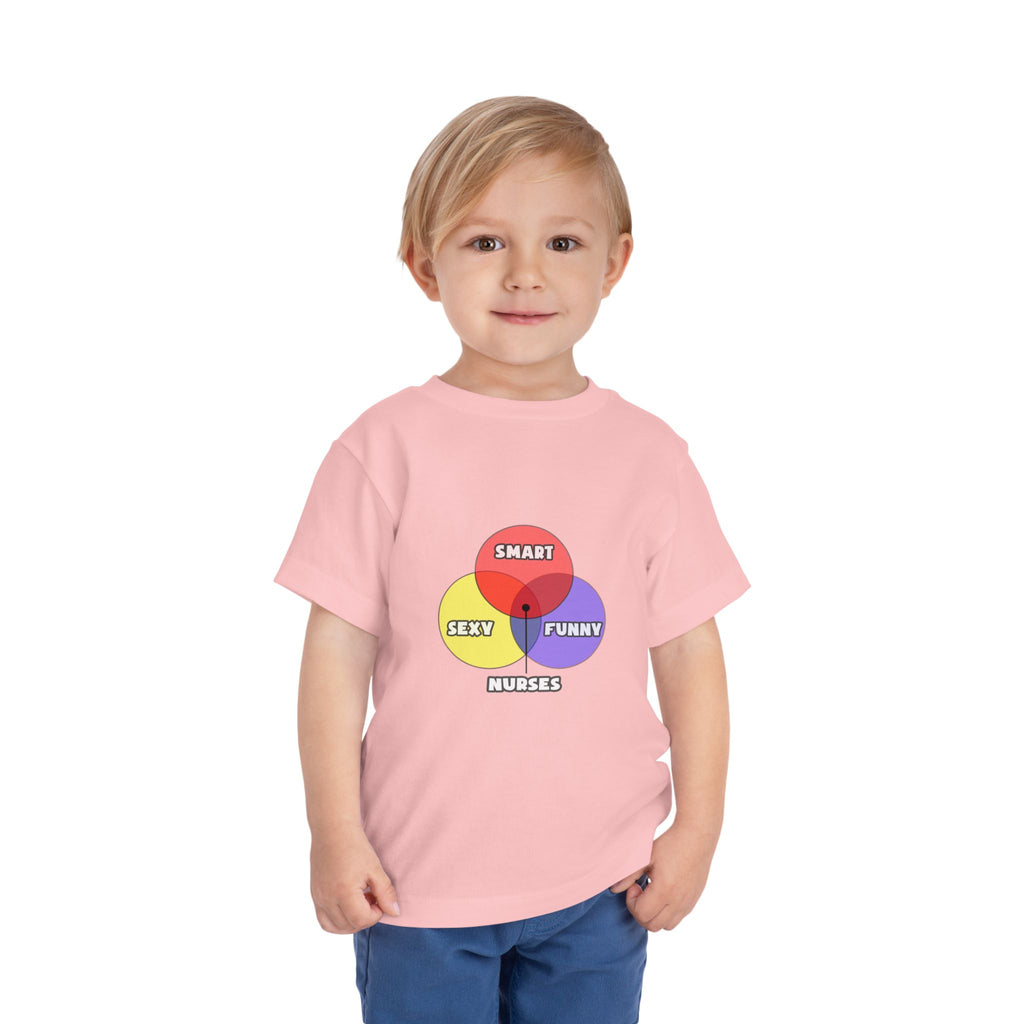 Venn Diagram .. Nurses - Toddler Short Sleeve Tee