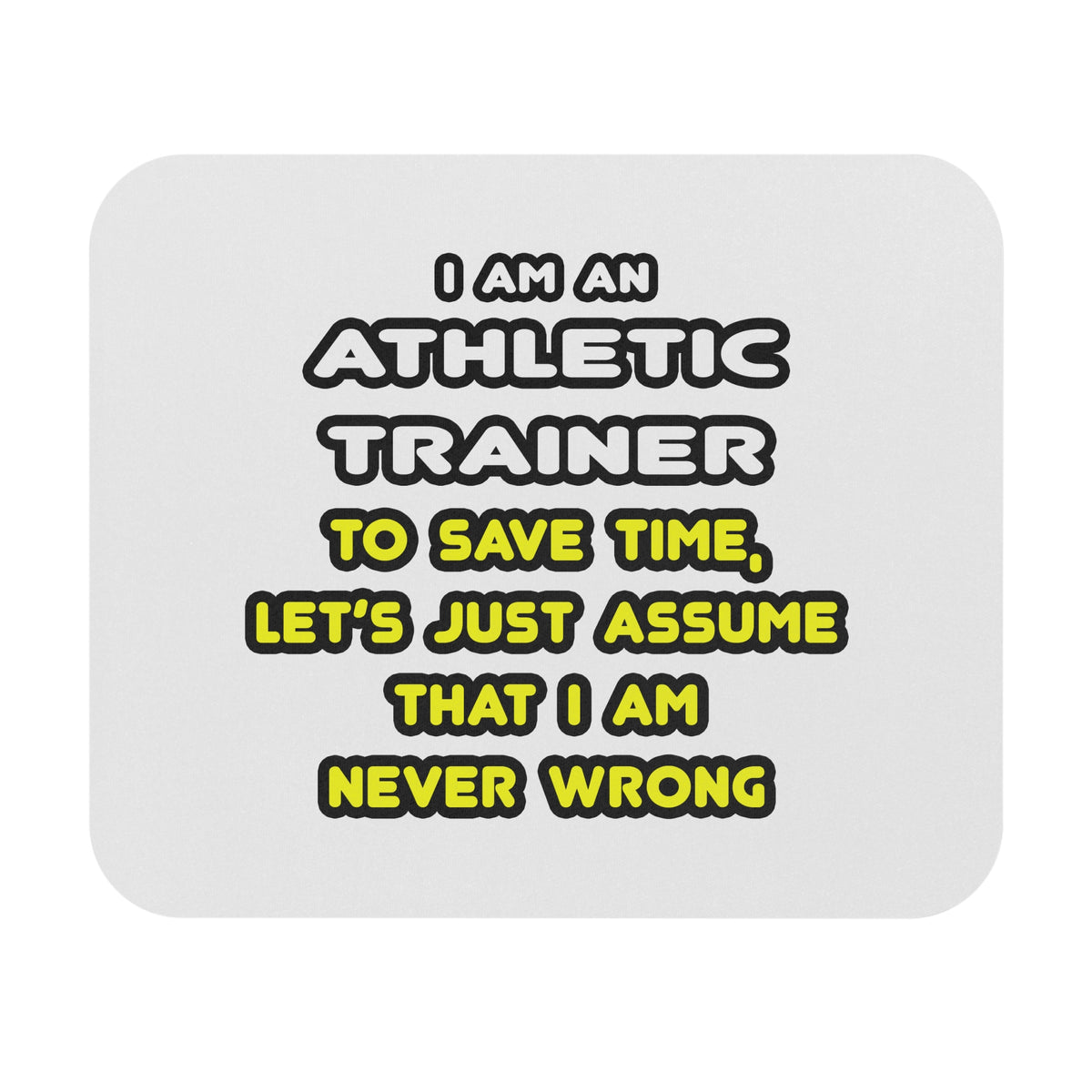 Funny Athletic Trainer T Shirts - Mouse Pad (Rectangle)