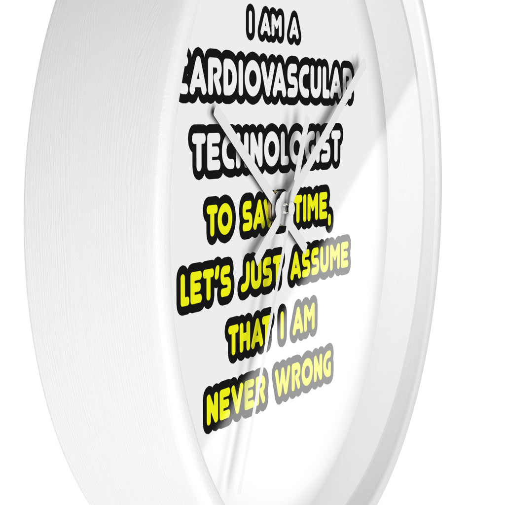 Funny Cardiovascular Technologist T Shirts - Wall Clock
