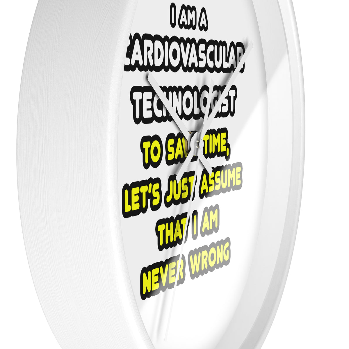 Funny Cardiovascular Technologist T Shirts - Wall Clock