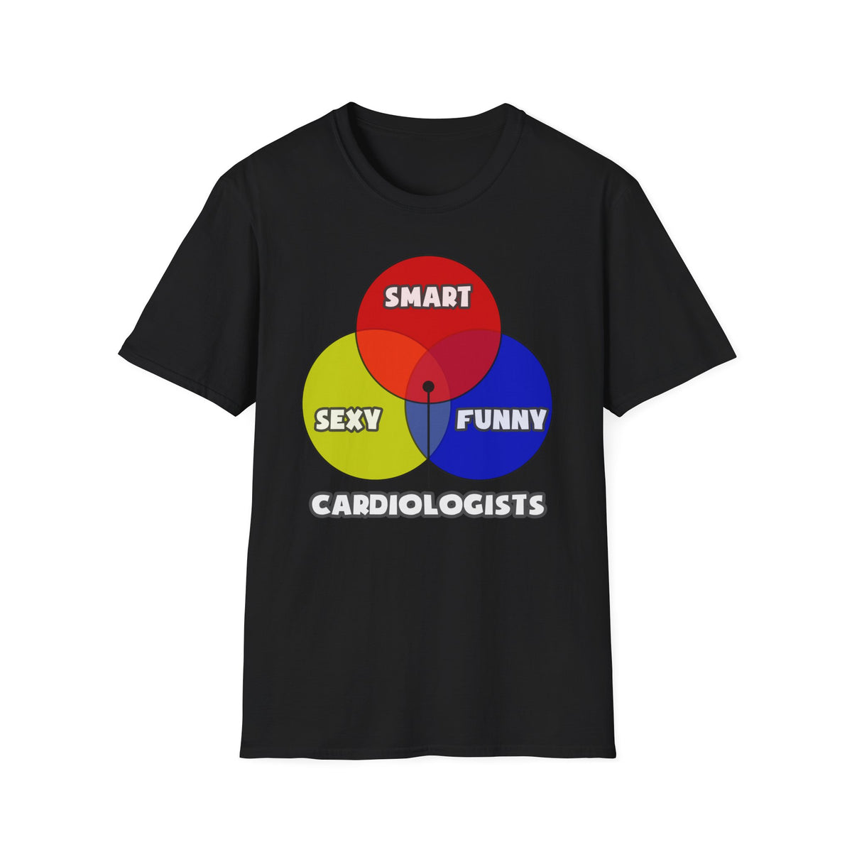 Venn Diagram .. Cardiologists - Unisex Softstyle T-Shirt